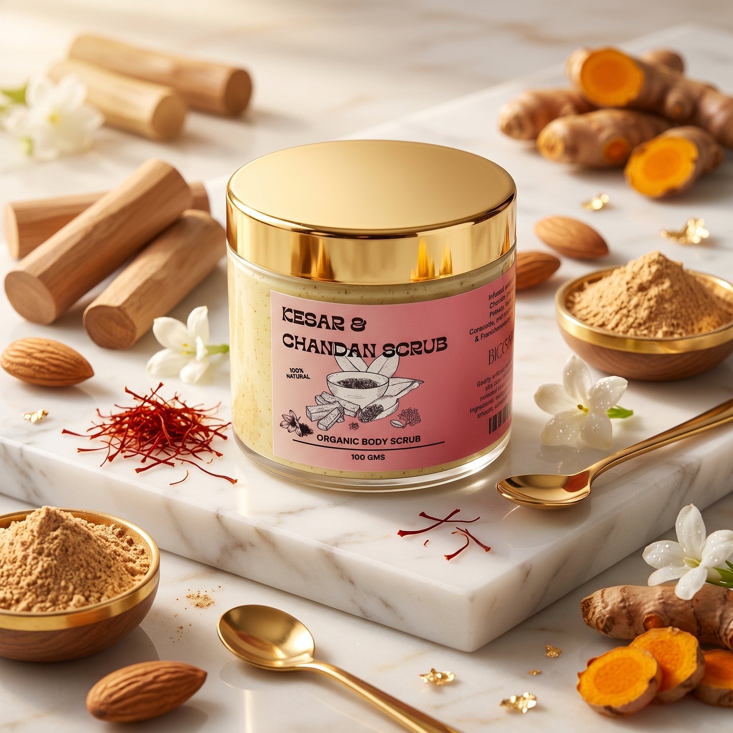 Kesar & Chandan Organic Body Scrub | 100 g