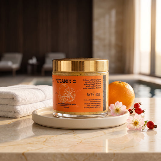 The Bloom Bar Vitamin C Brightening Face Wash | Orange Peel & Rosehip Oil | Deep Cleansing Face Wash | 100g