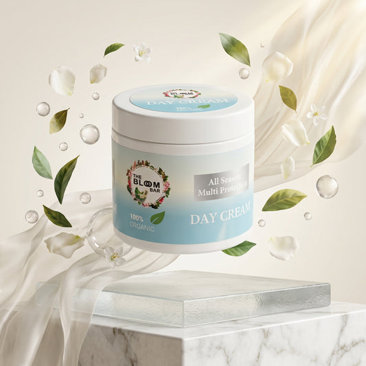 Day Cream for All Skin Types | All Season Multi Protection | 100% Organic | 100g | The Bloom Bar