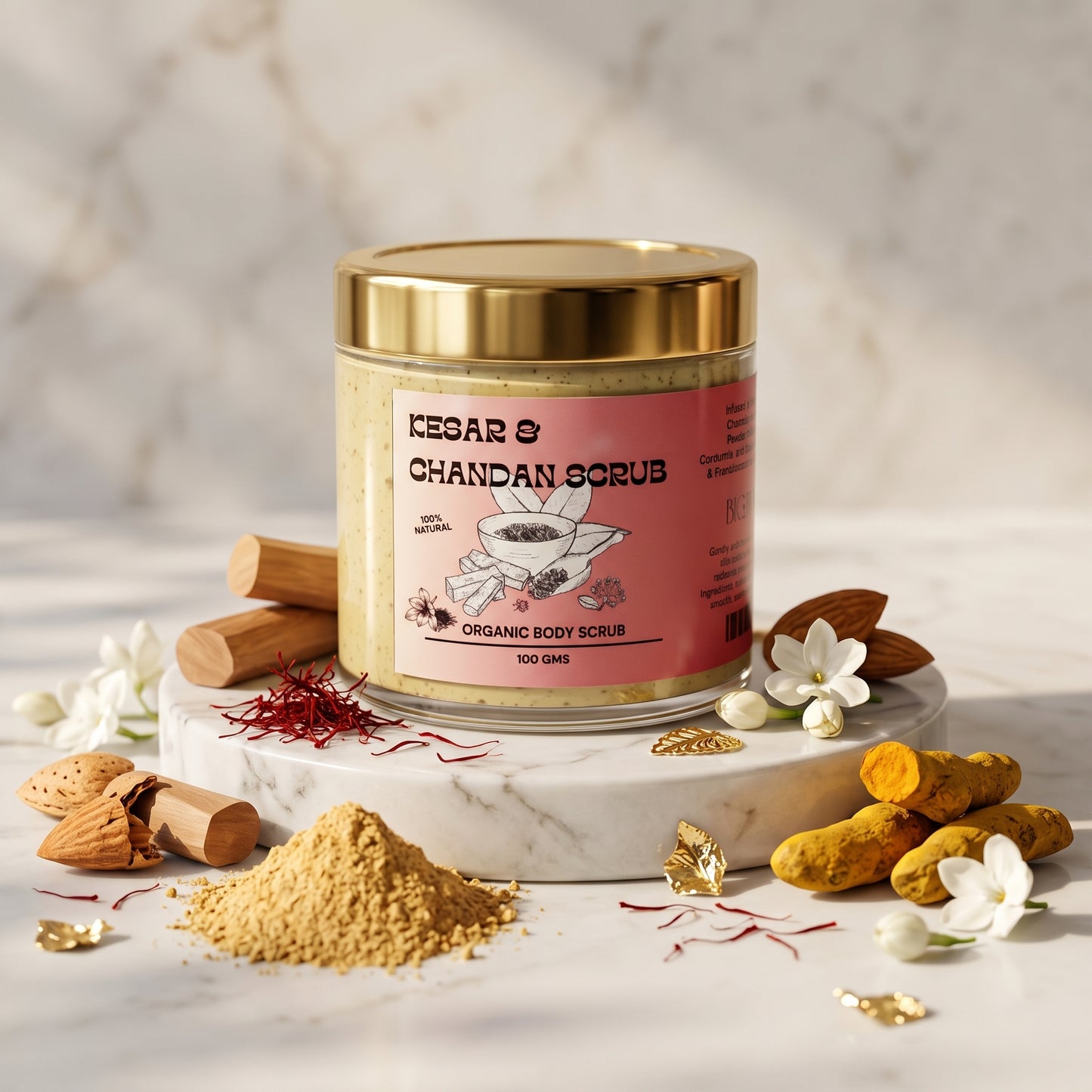 Kesar & Chandan Organic Body Scrub | 100 g