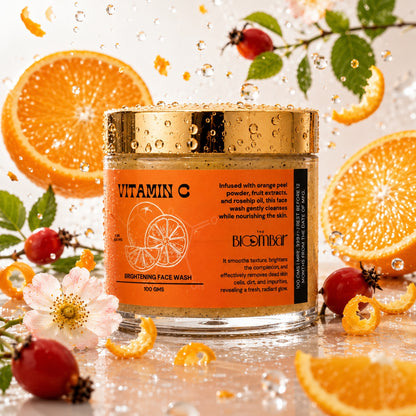 The Bloom Bar Vitamin C Brightening Face Wash | Orange Peel & Rosehip Oil | Deep Cleansing Face Wash | 100g
