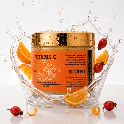The Bloom Bar Vitamin C Brightening Face Wash | Orange Peel & Rosehip Oil | Deep Cleansing Face Wash | 100g
